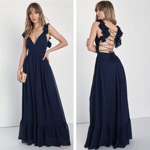 Lulu's Navy Maxi Dress